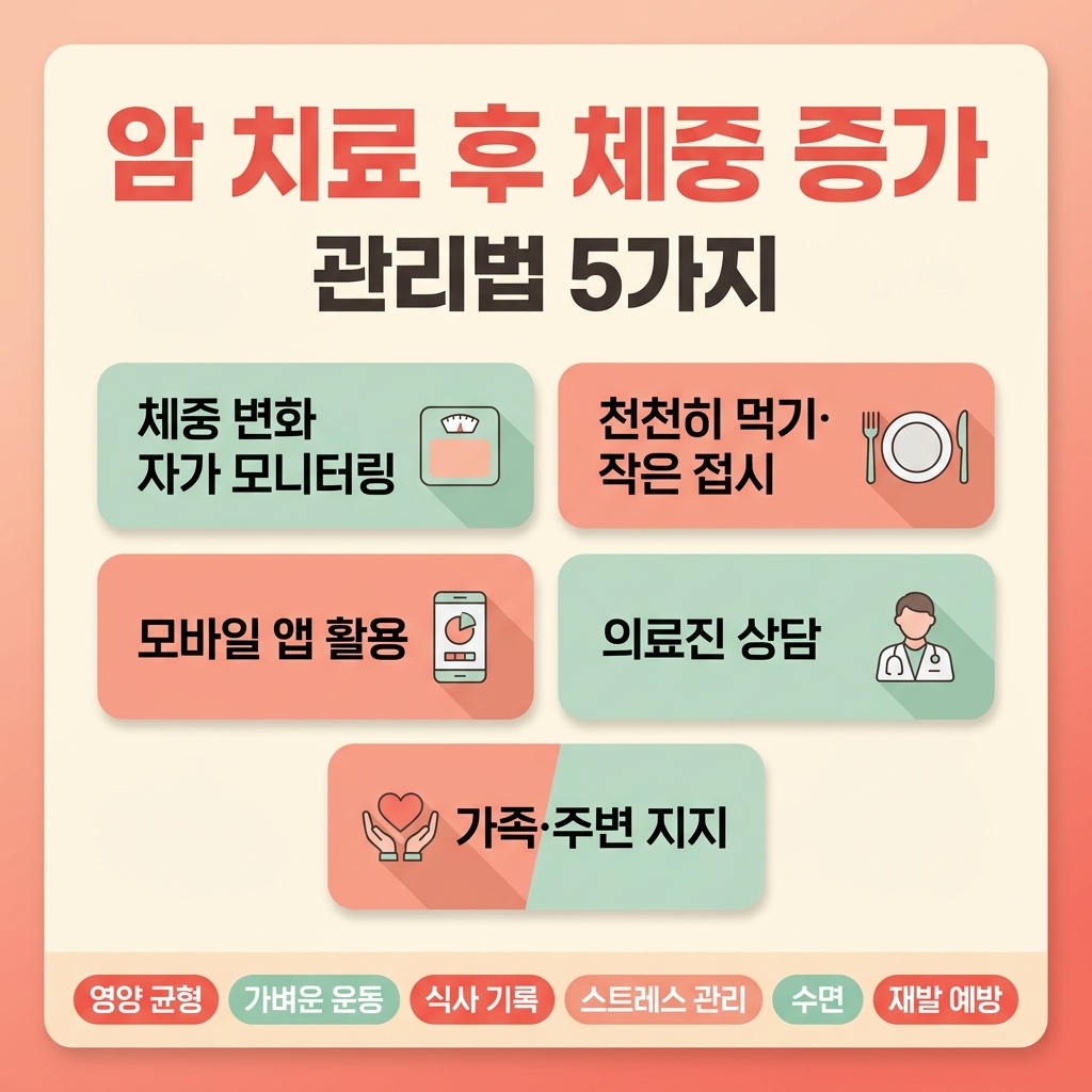 암 치료 후 체중 증가 관리법