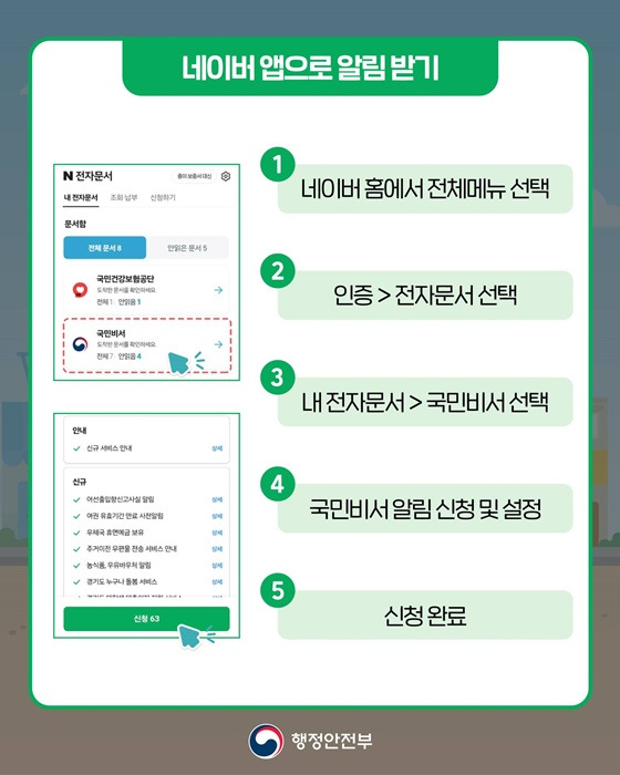 국민비서 알림서비스 - &amp;#39;민생회복 소비쿠폰&amp;#39; 신청하기