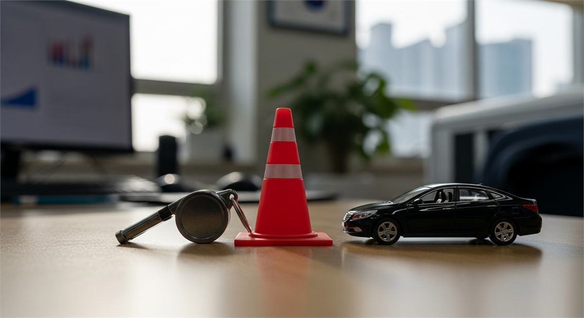 집중단속을 상징적으로 보여주는 장면