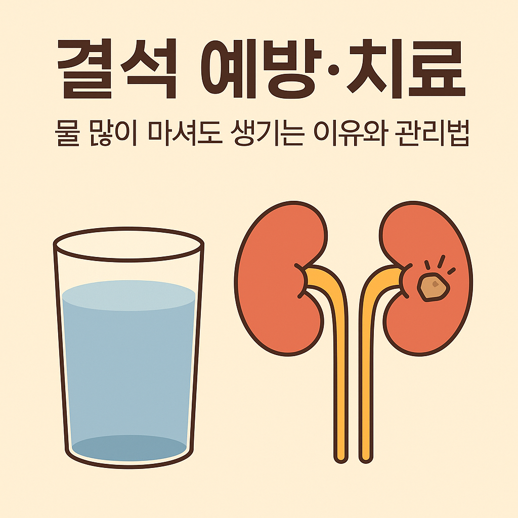 결석 예방과 치료 &ndash; 물 많이 마셔도 생기는 이유와 관리법