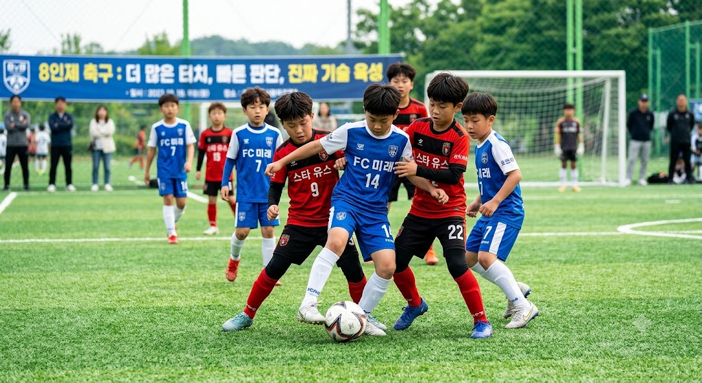 한국 유소년 축구 8대8 시합