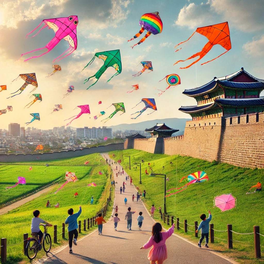 수원 화성 연날리기 이미지