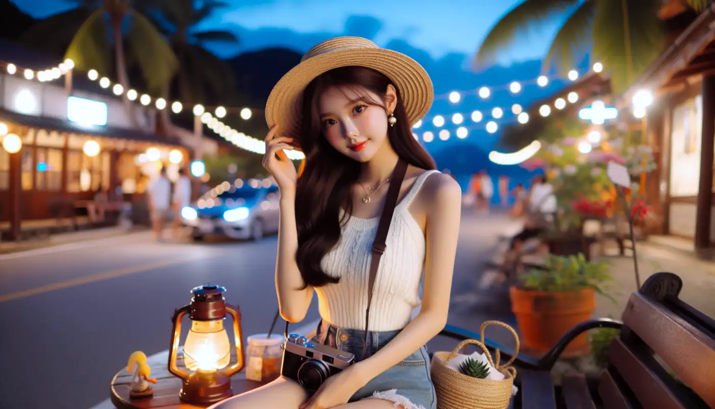 제주-여행지-알아보고-관광하는-여성의-모습