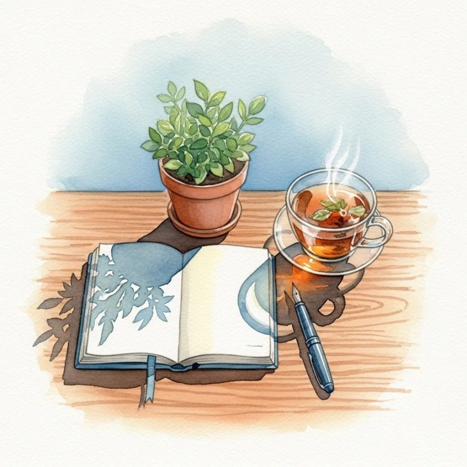 일상 속 긍정적인 습관들을 상징하는 물건들