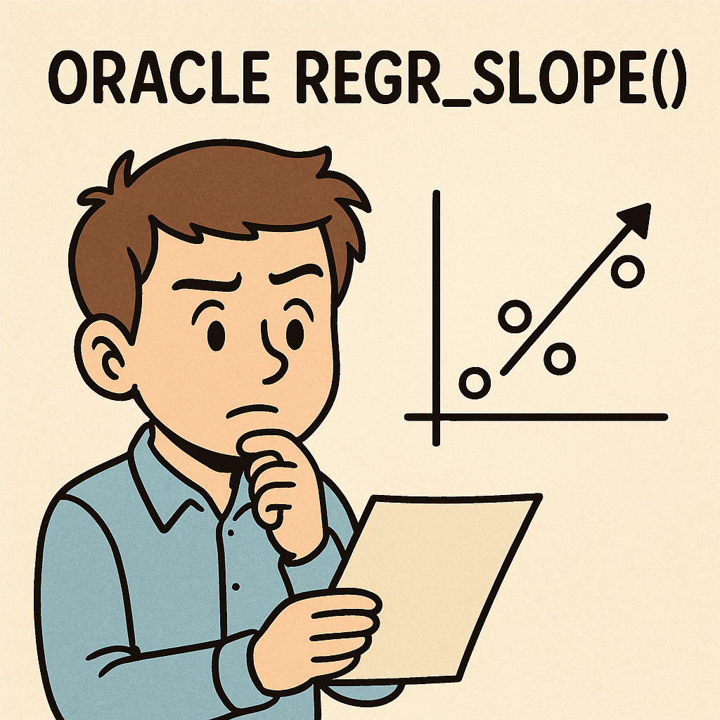 오라클 REGR_SLOPE() 함수로 선형 회귀 기울기 계산하는 방법