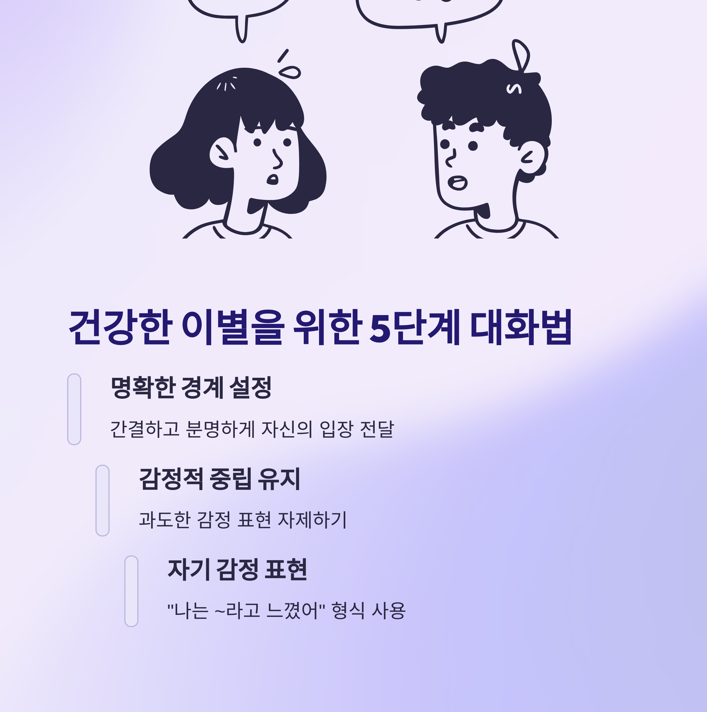 ๊ฑด๊ฐํ ์ธ๊ฐ๊ด๊ณ์ ๋น๋ฐ, ๊ด๊ณ๋ฅผ ๋ง์น๋ ์ ํ๊ณผ ์ด๋ณ ๊ฒฐ์ฌํ๊ธฐ