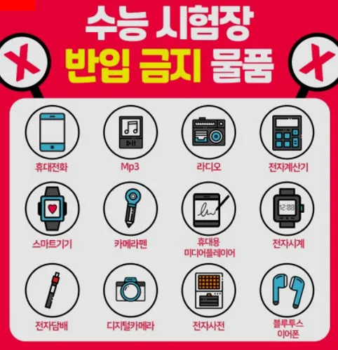 반입 금지 물품