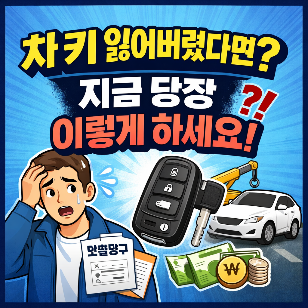 자동차 키 분실 시 긴급 대응 방법 보험처리까지 비용 아끼는 꿀팁 대공개