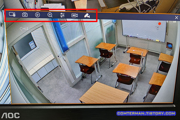 와이즈넷 DVR 인터페이스