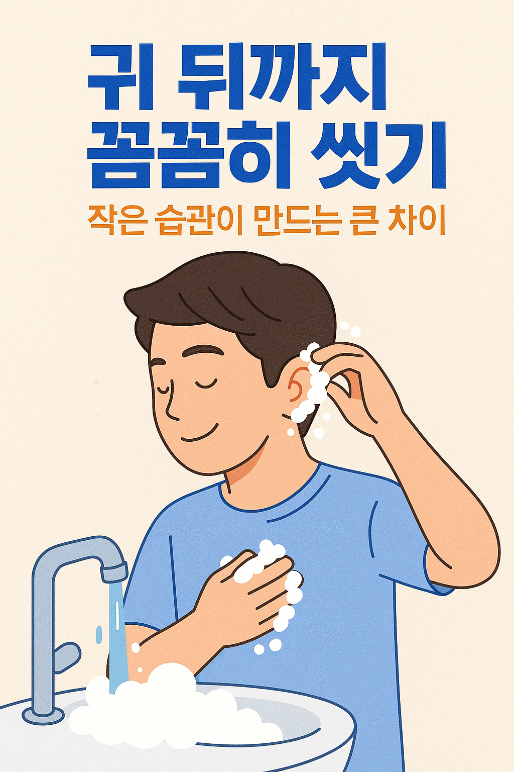 귀 뒤까지 꼼꼼히 씻기, 작은 습관이 만드는 큰 차이