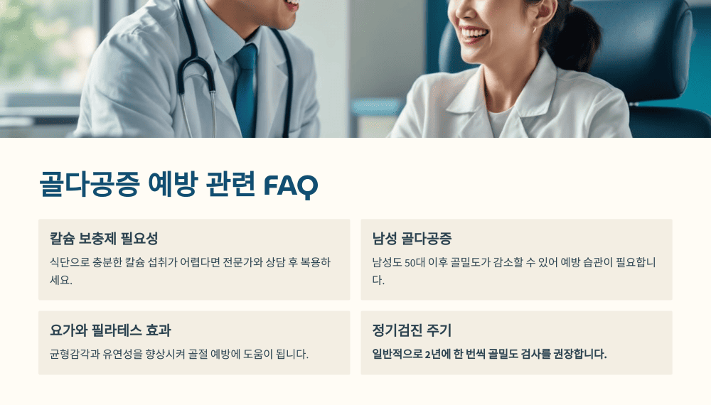 골다공증 예방 관련 FAQ