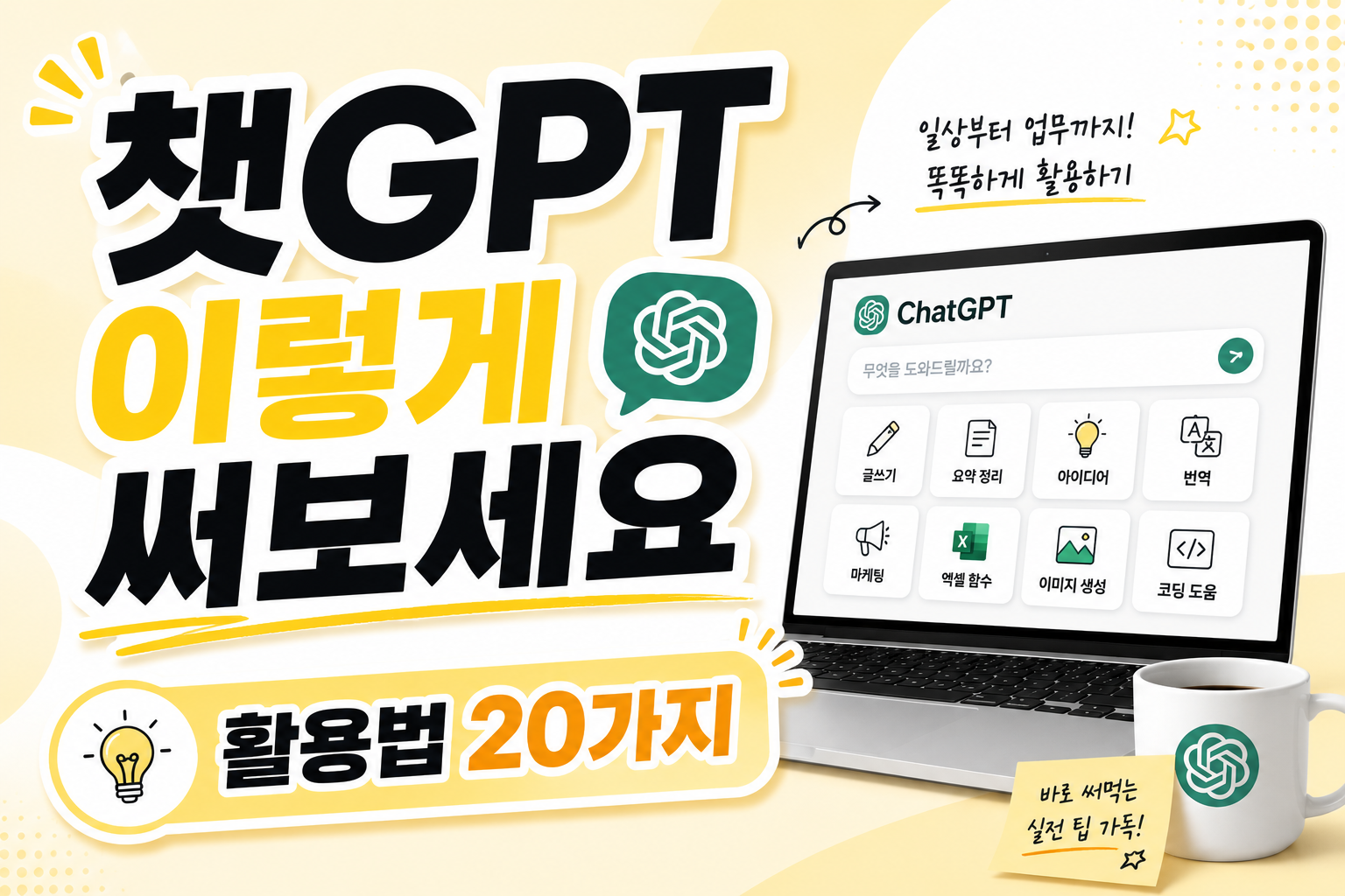 챗GPT 활용법 20가지, 초보자라면 이렇게 사용해보세요