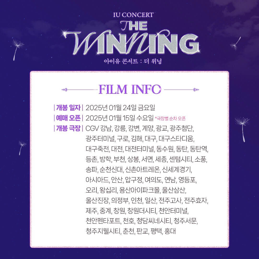 아이유 콘서트 : 더 위닝 개봉