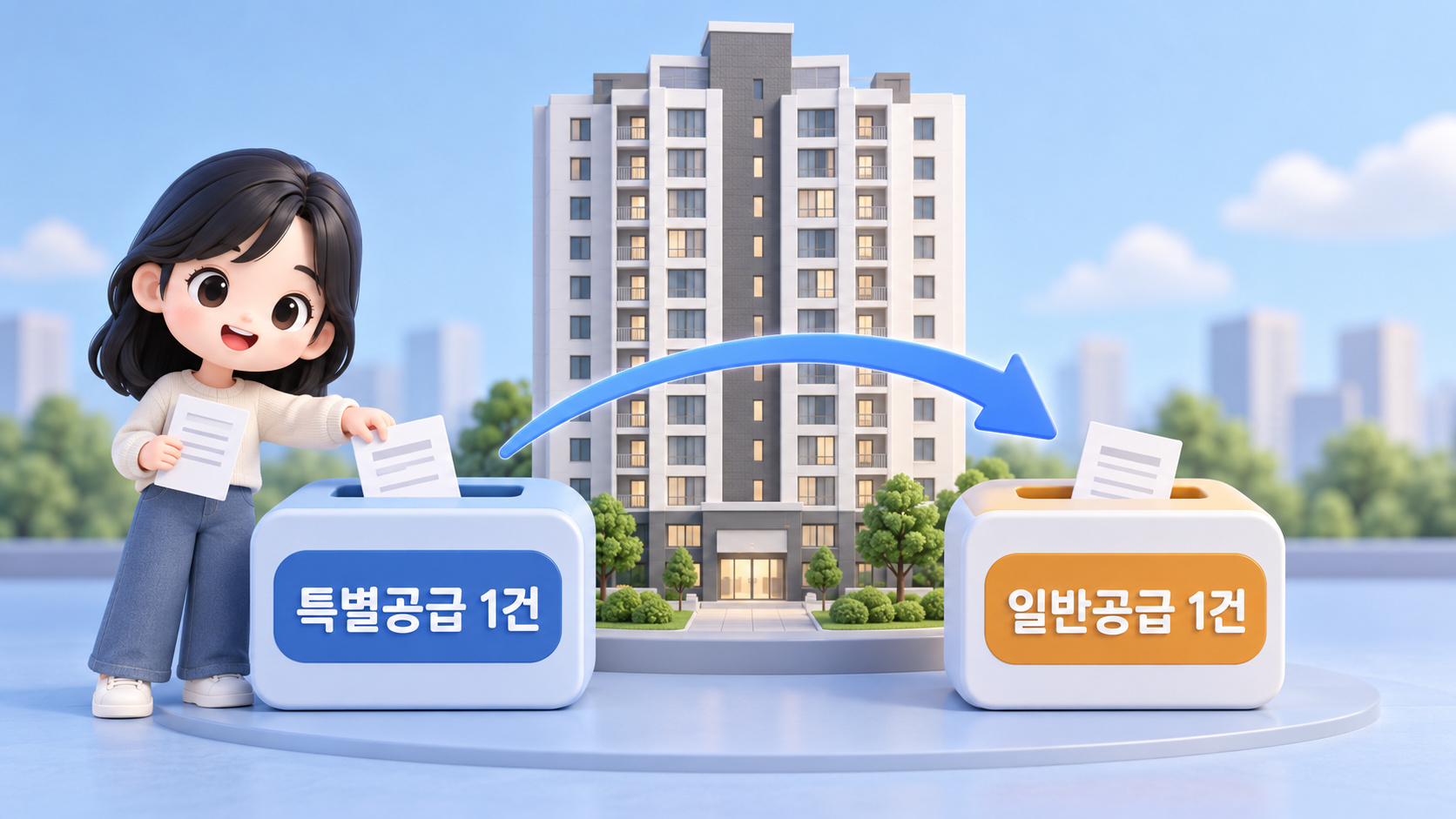 한 단지에서 신청 건수가 나뉘는 구조