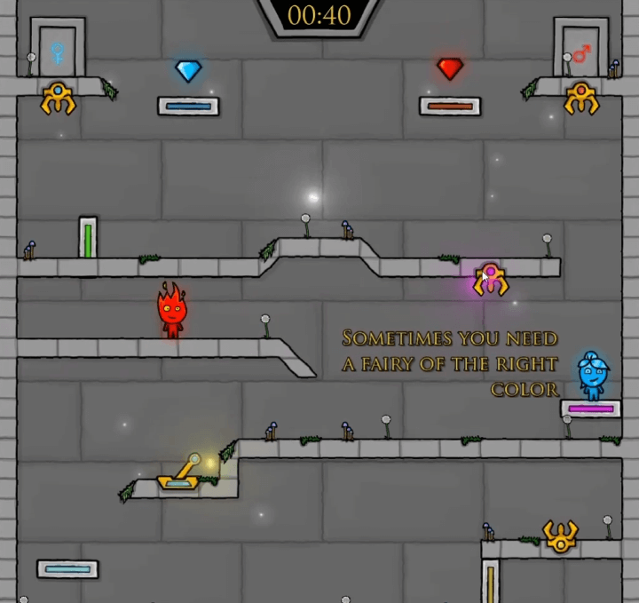 불물게임-2인용-게임하기-6-페어리테일즈-플레이-보라색-장치에-요정을-넣어-장치를-작동시키는-화면