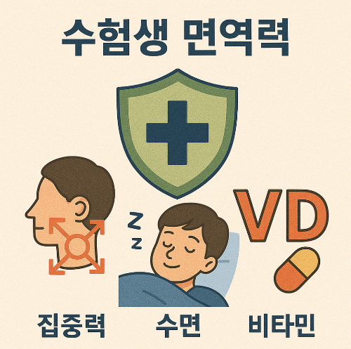 수험생 면역력 (집중력, 수면, 비타민)