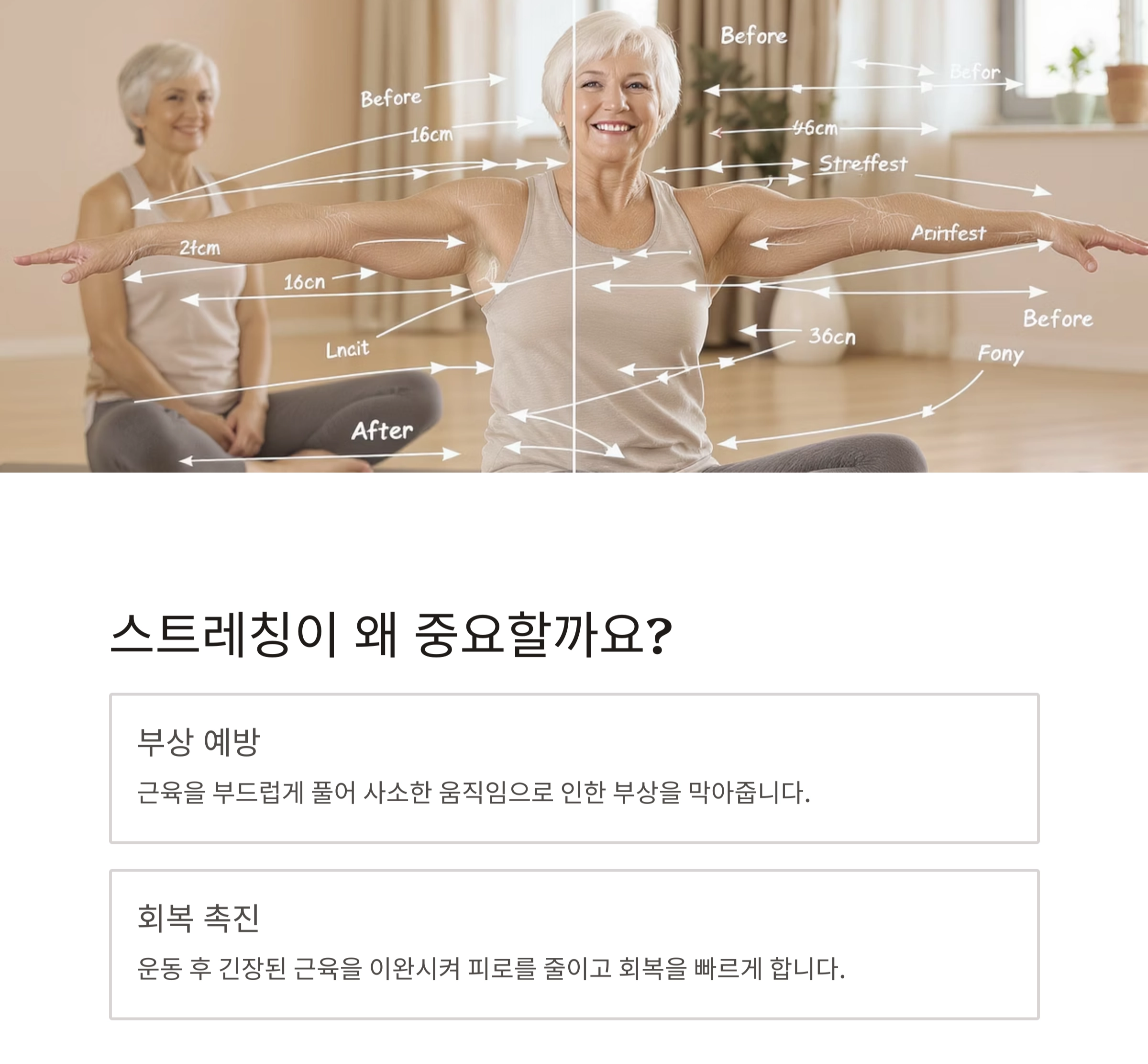 시니어를 위한 운동 전후 스트레칭, 이렇게 하세요!