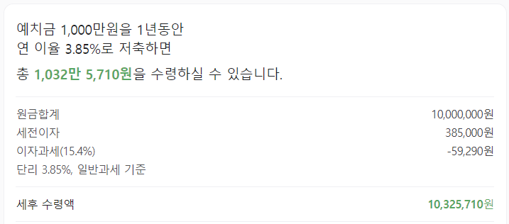 신한은행 마이플러스 정기예금 최고금리 적용 후 만기 후 금액