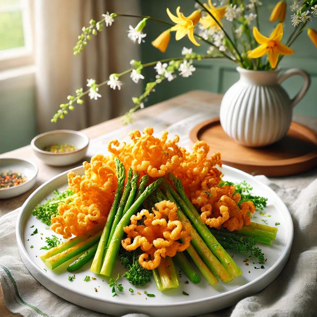 봄의 정취 바삭고소향긋한 두릅튀김 만들기