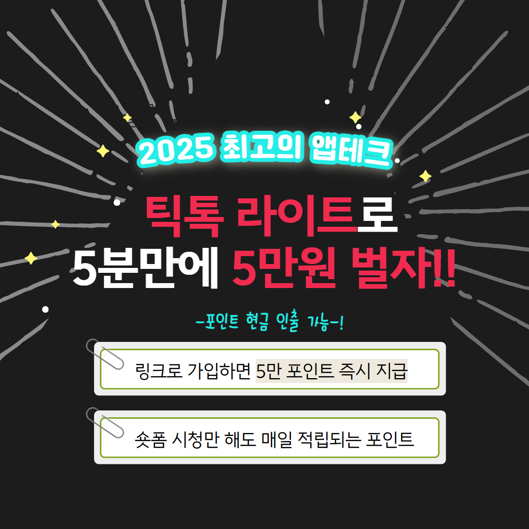 틱톡 라이트 앱테크 관련 사진