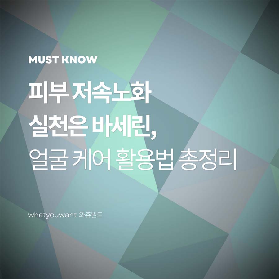 피부 저속노화 실천은 바세린 ❘ 얼굴 케어 활용법 총정리