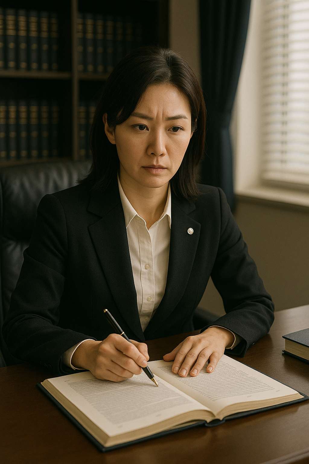 상담 기록과 법률 서면을 검토하며 주장 구조를 정리하는 모습