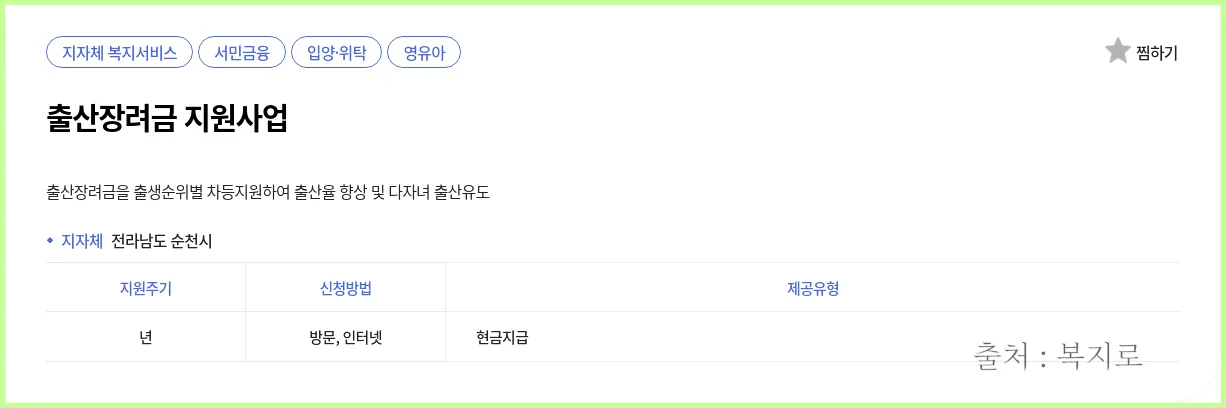 출산장려금