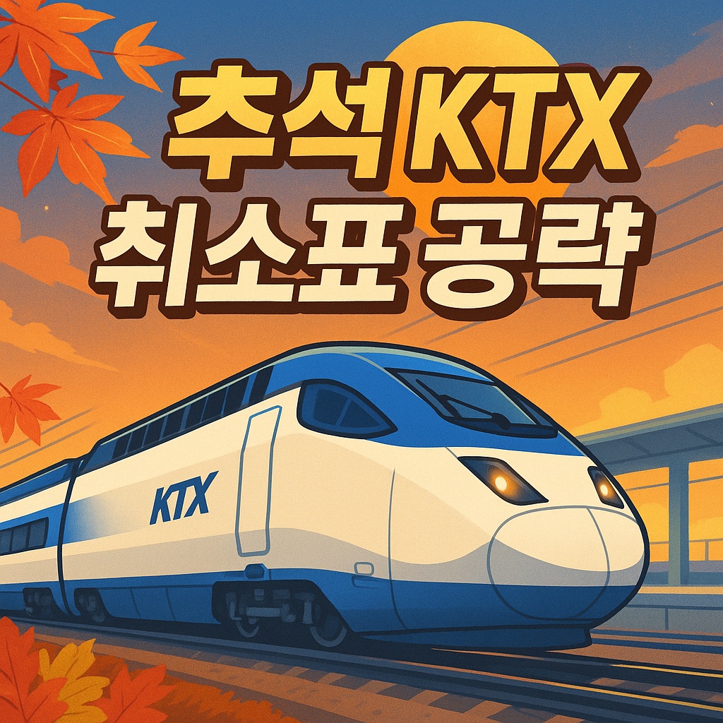 추석KTX 취소표 공략과 잔여석 예약