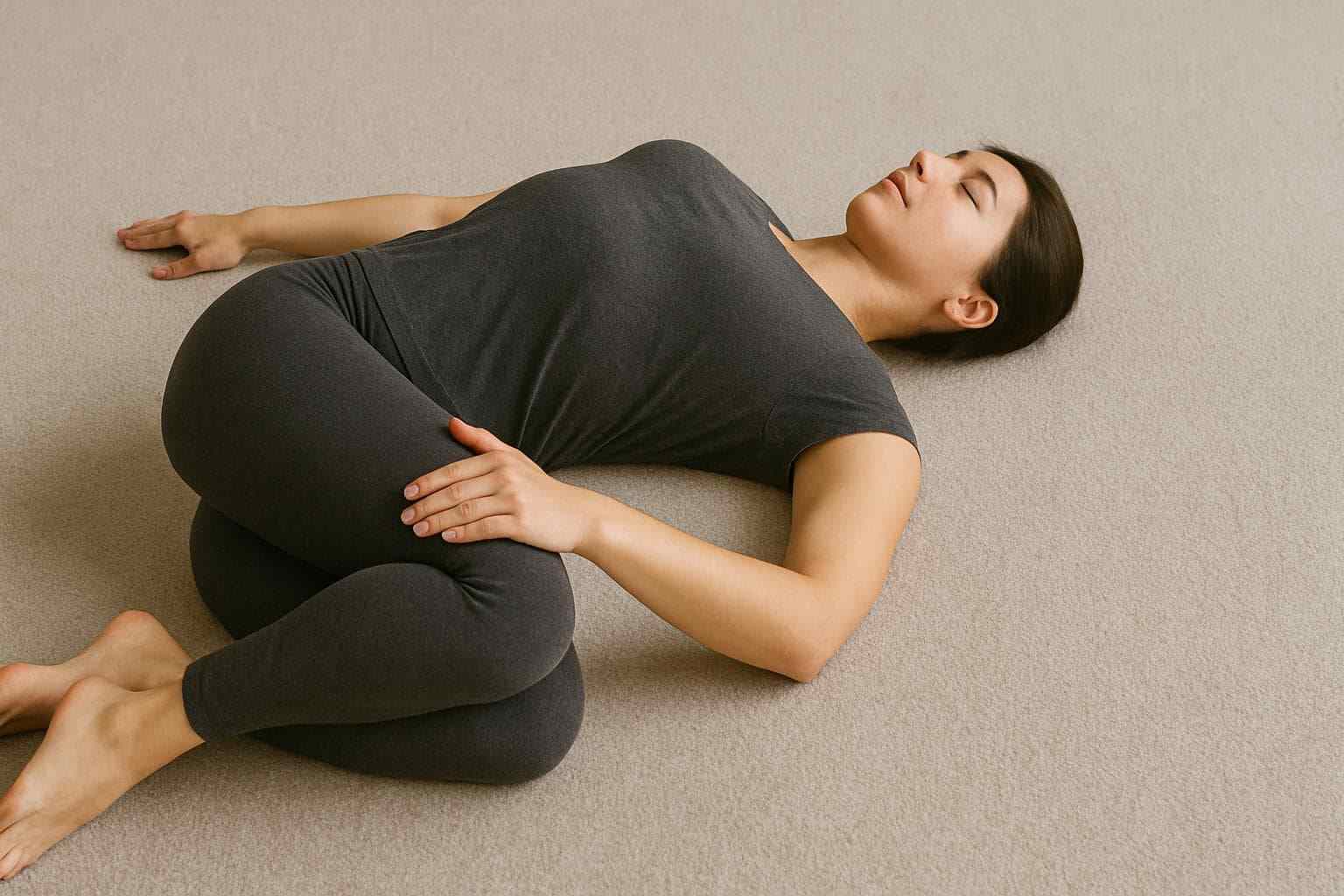 누운 트위스트 자세