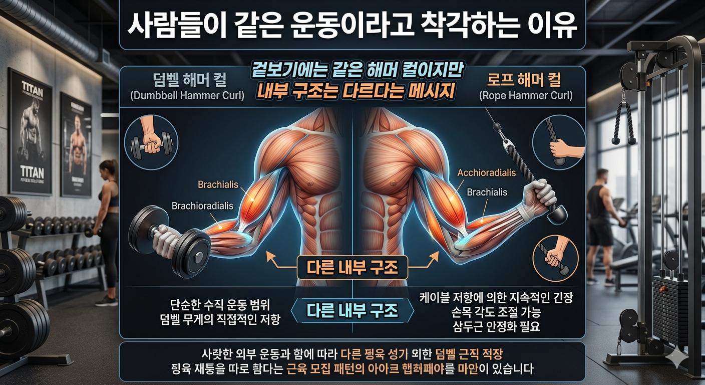 사람들이 같은 운동이라고 착각하는 이유