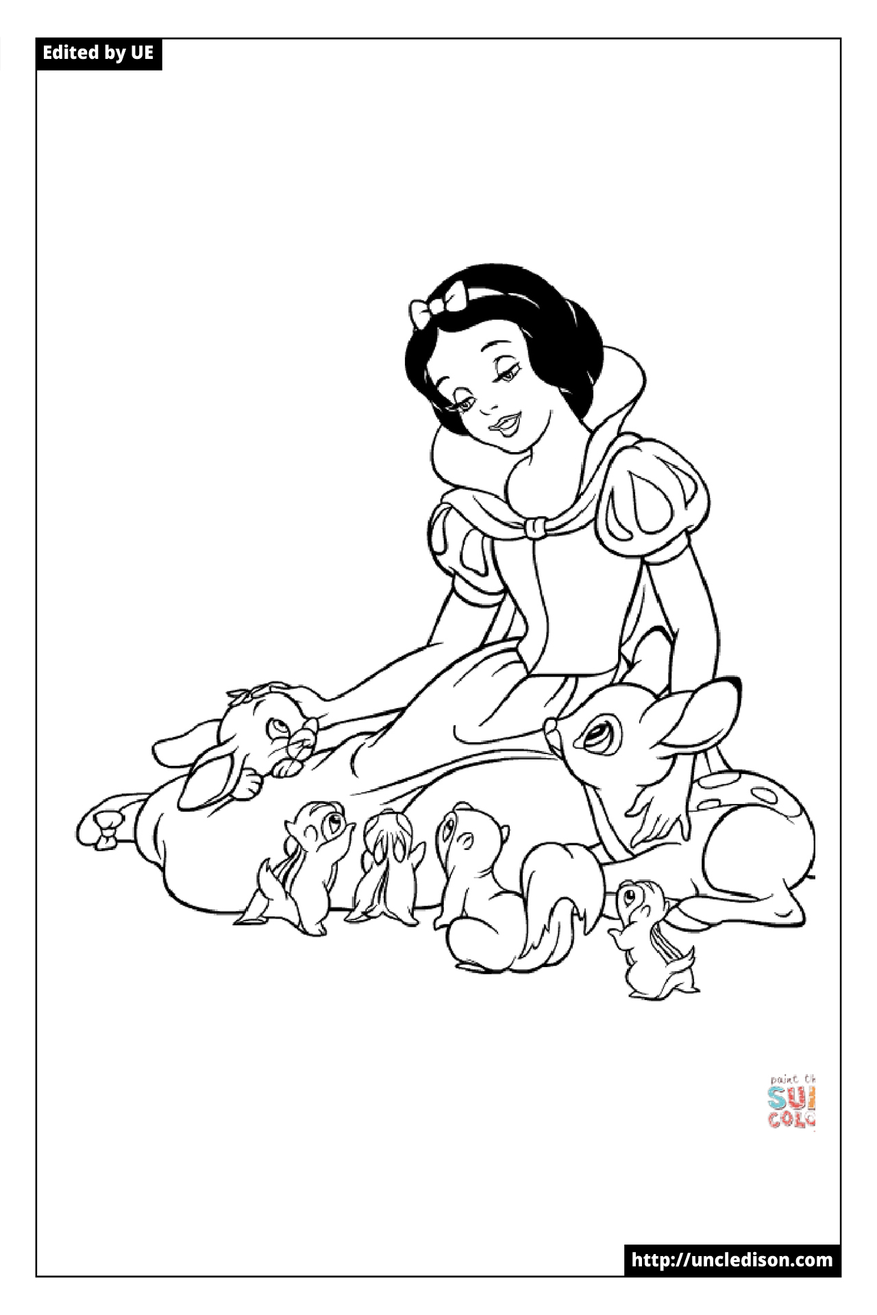 백설공주 색칠공부 도안