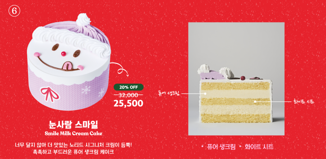 노티드 크리스마스 케익: 눈사람 스마일: 25,500원(20% off)