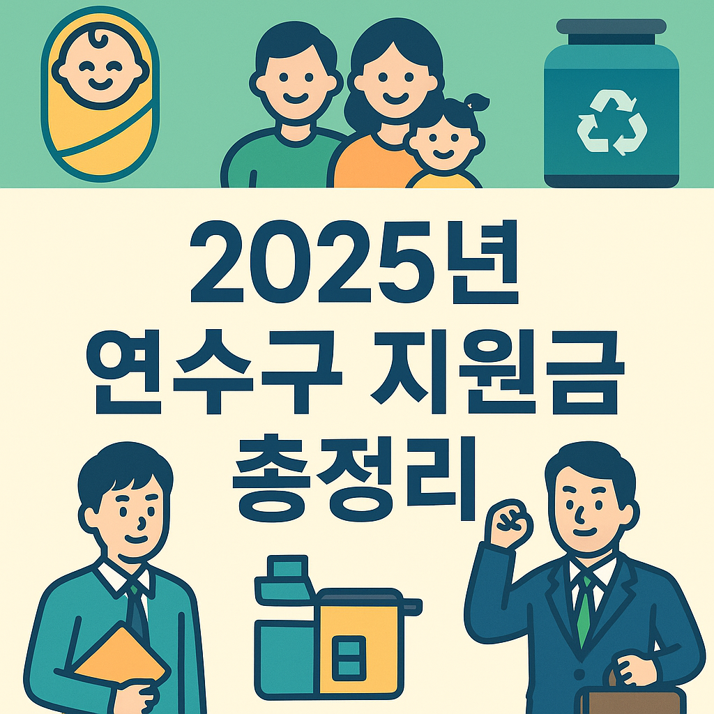 2025년 6월 기준 인천광역시 연수구 지원금 안내