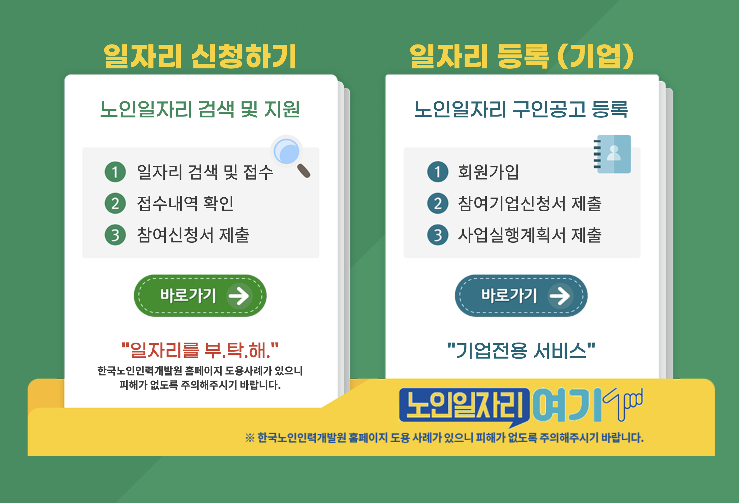노인일자리 여기 홈페이지