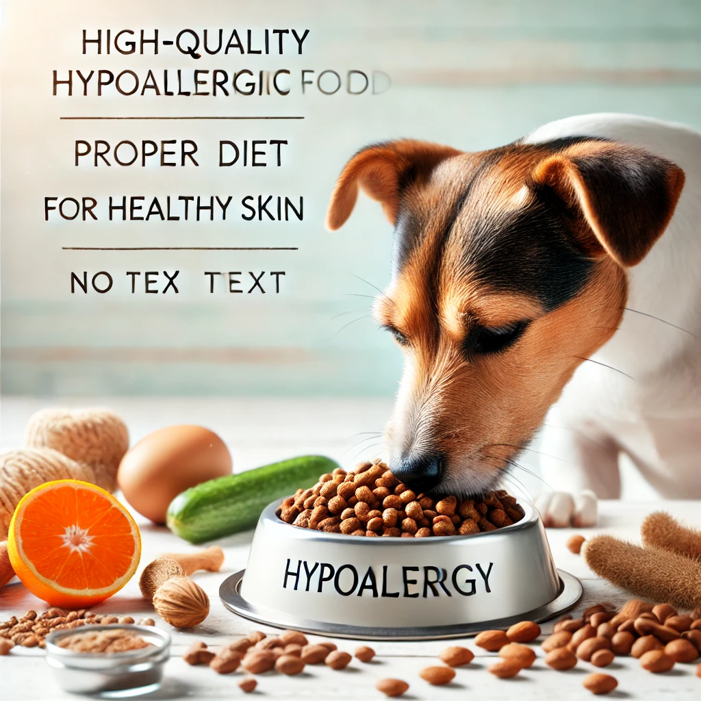 건강한 사료를 먹는 강아지