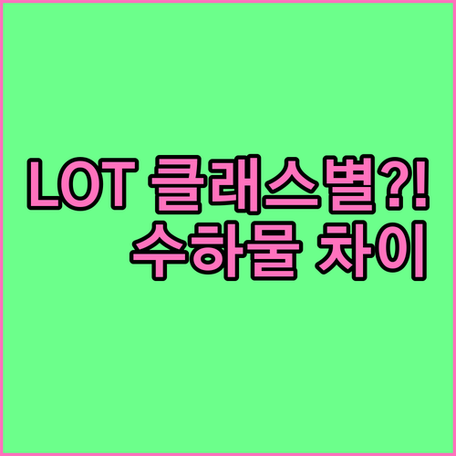 LOT 항공 수하물 규정 클래스별 차..