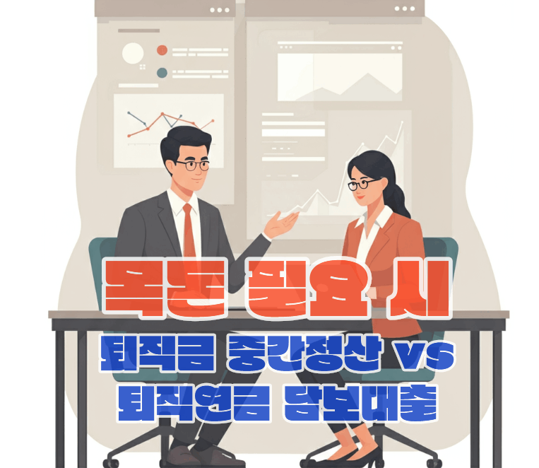 목돈이 필요할 때, 퇴직금 중간정산과 퇴직연금 담보대출 비교