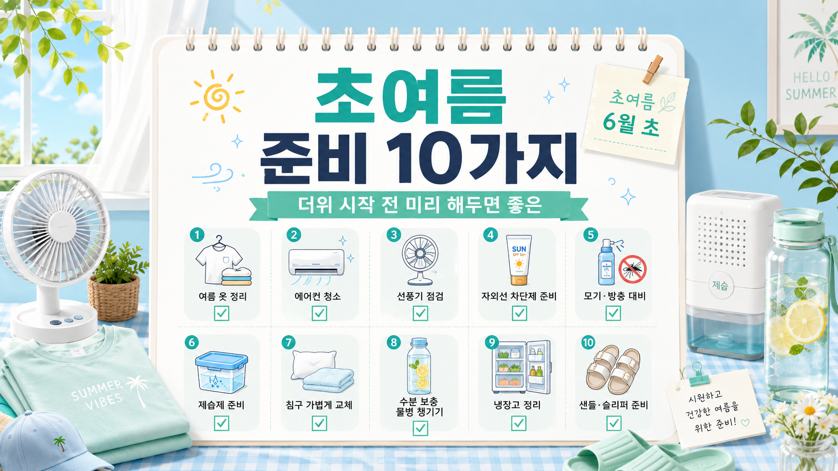 더위 시작 전 미리 해두면 좋은 초여름 준비 10가지