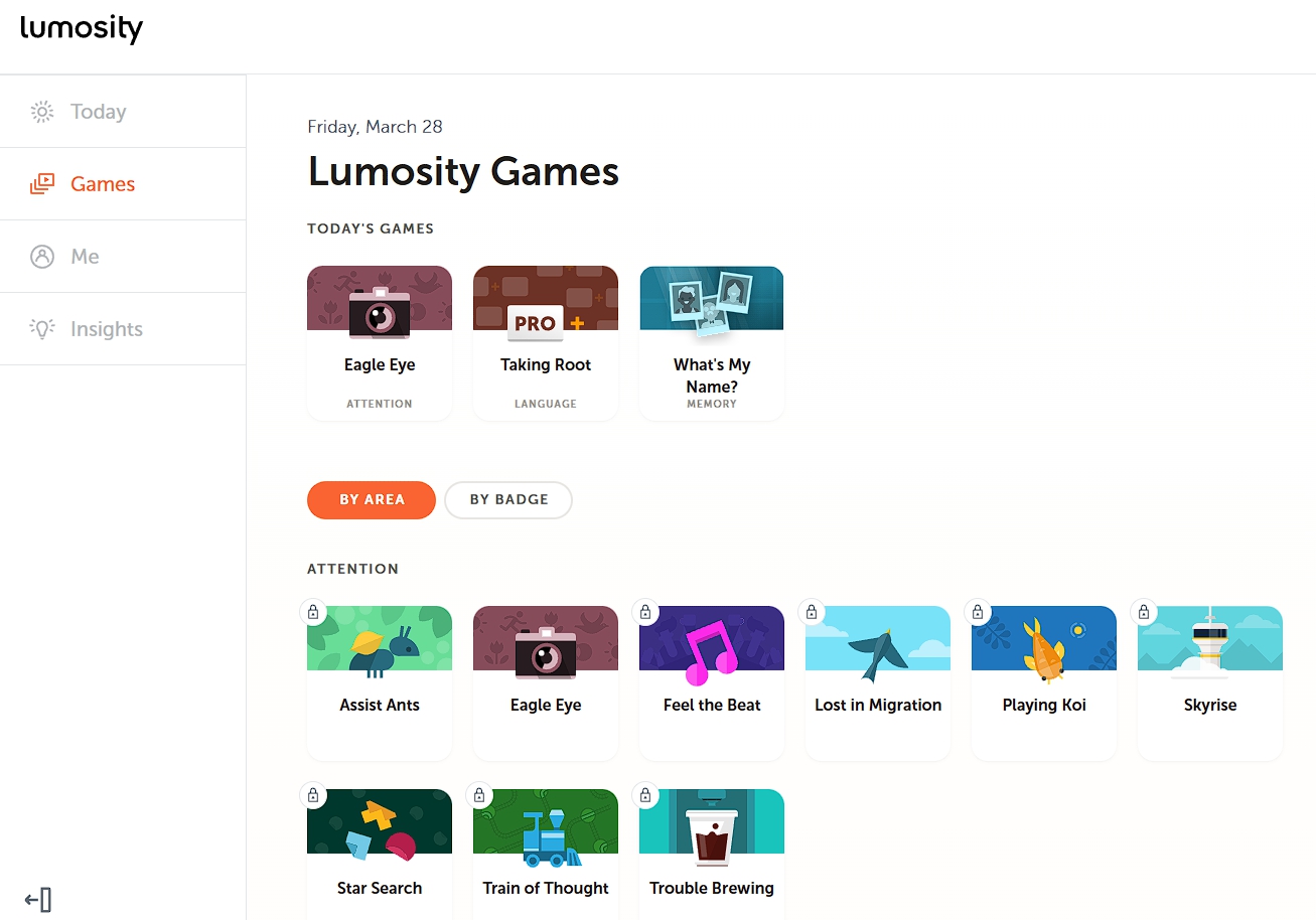 두뇌 훈련 게임 앱 사진