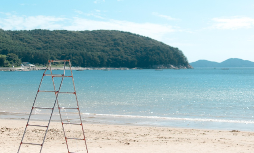 다대포 해수욕장 바다 사진