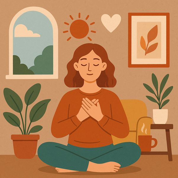 자발적 고립으로 명상을 즐기는 모습