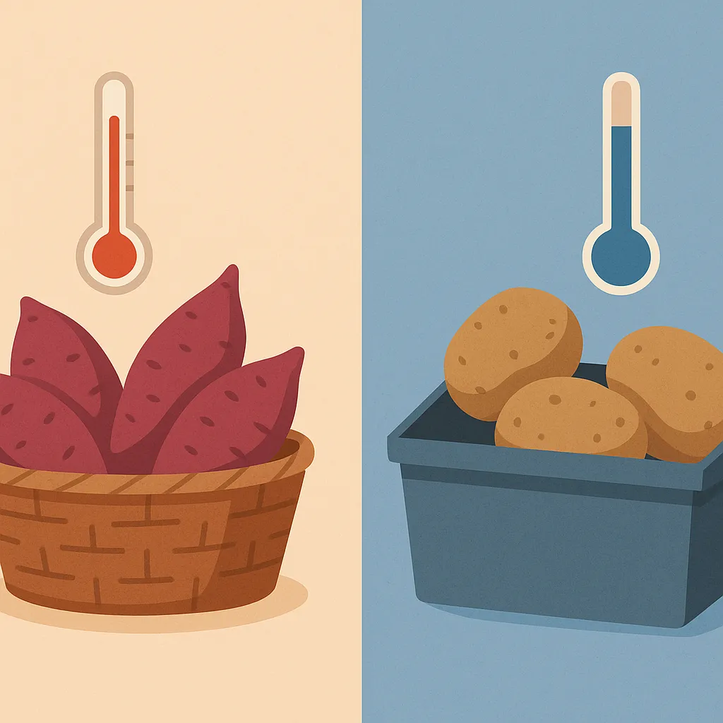 고구마와-감자의-보관-방법이-온도에-따라-달라지는-이유를-비교해-표현한-이미지