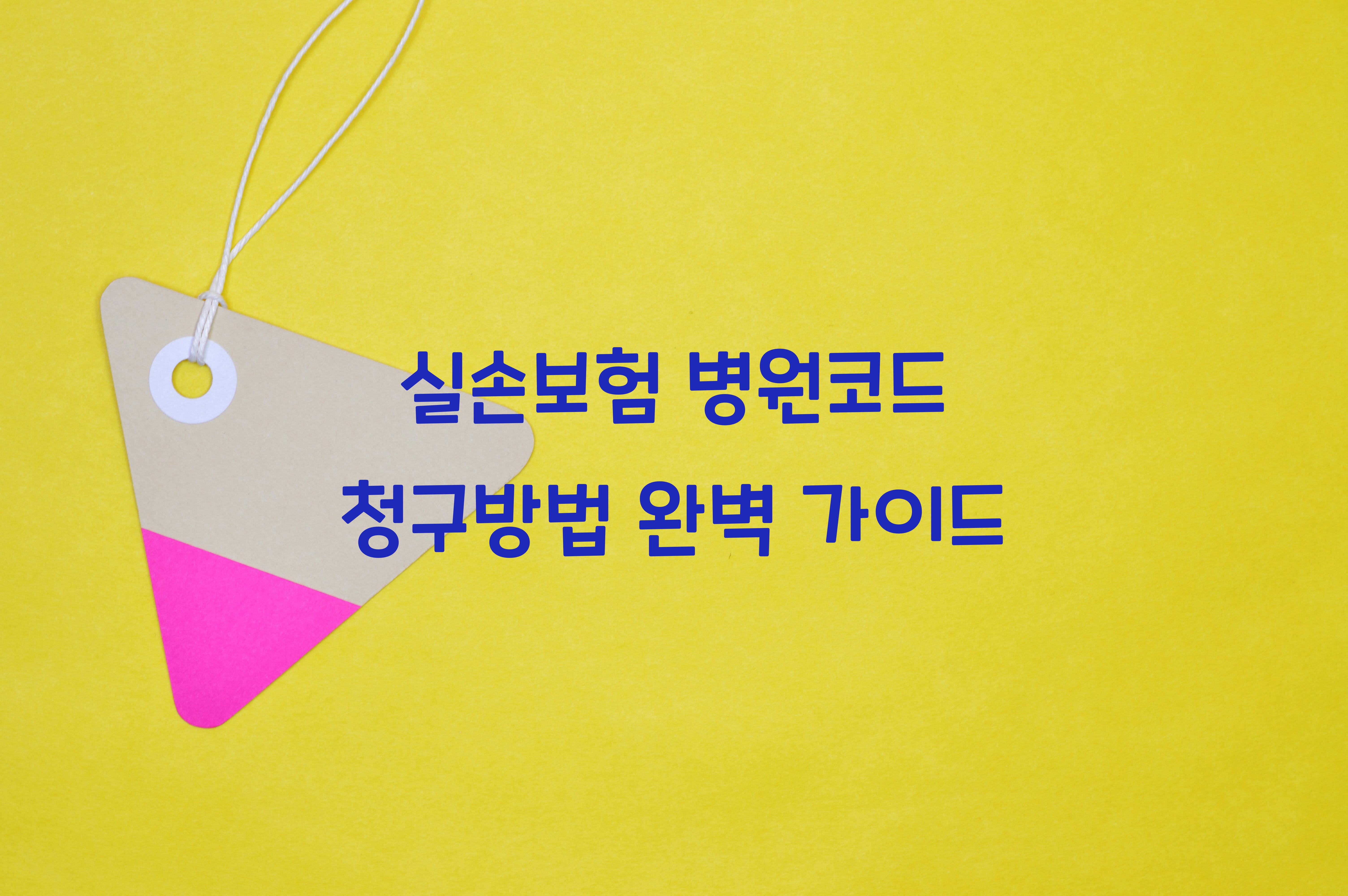 실손보험 병원코드 청구방법
