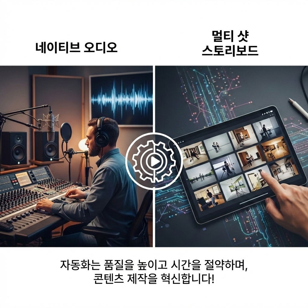 Native Audio와 멀티샷 스토리보드로 영상 제작이 완전히 달라집니다. 자동화로 퀄리티는 올리고 시간은 줄이는 최신 콘텐츠 제작 혁신!