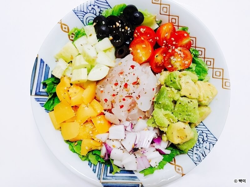 다이어트-레시피-우럭-회-샐러드-만들기