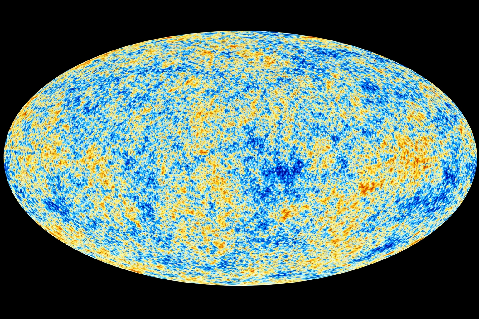 [AI 생성] 우주 마이크로파 배경복사의 온도 요동 지도를 표현한 이미지