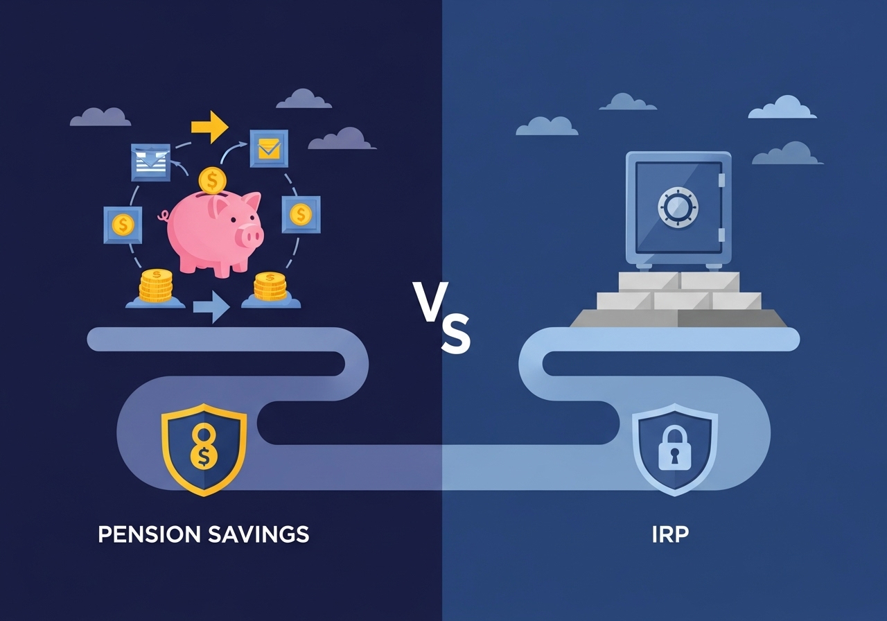 연금저축과 IRP의 주요 특징을 한눈에 비교하는 그림