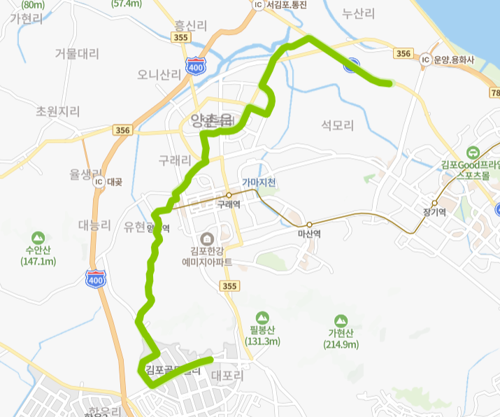 김포-86번-버스-노선-지도