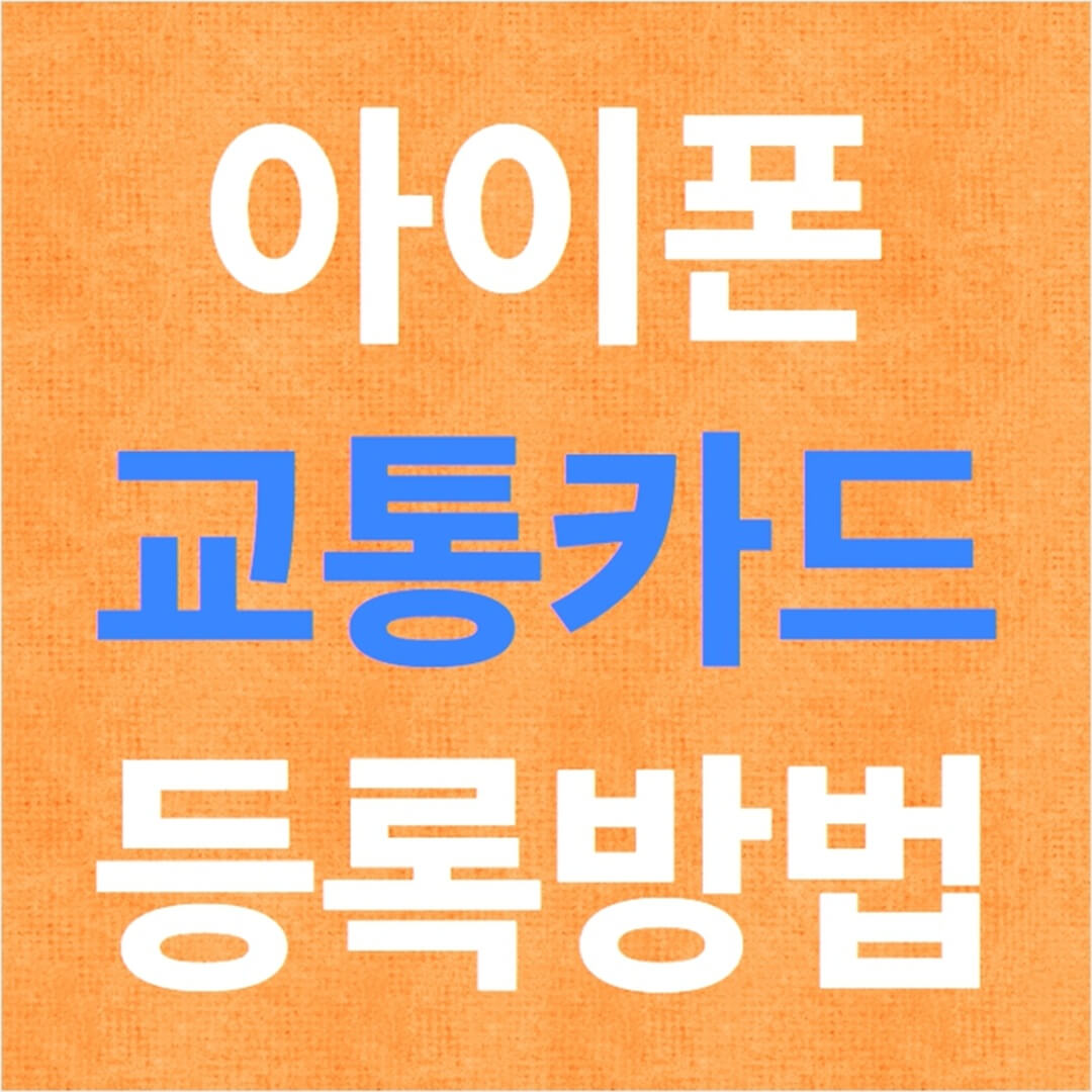 아이폰 티머니 교통카드 등록 및 사용 방법