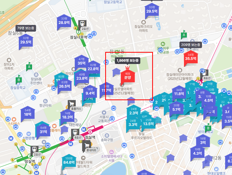 잠실르엘위치 입지